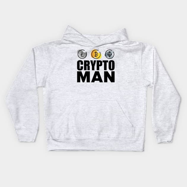 Crypto Man Kids Hoodie by KC Happy Shop
